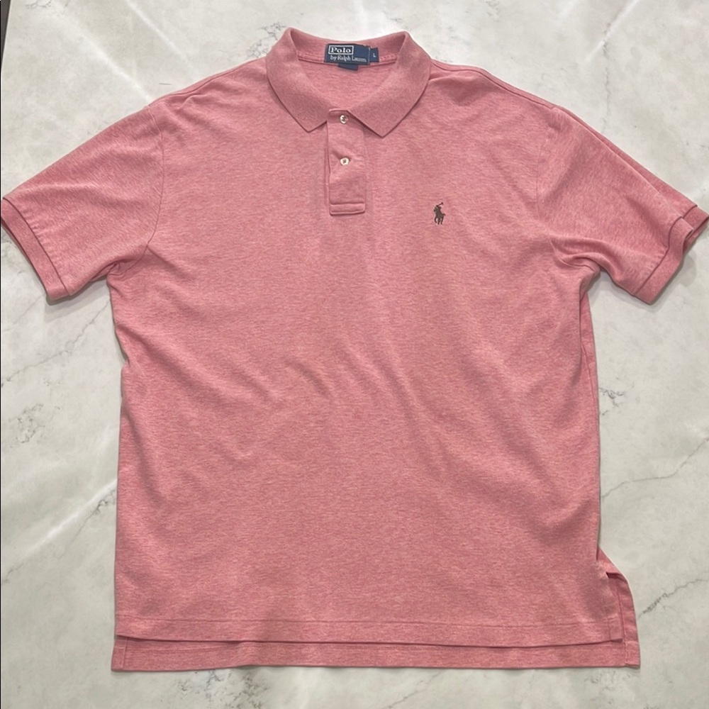 Polo by Ralph Lauren Men's Pink Polo Shirt